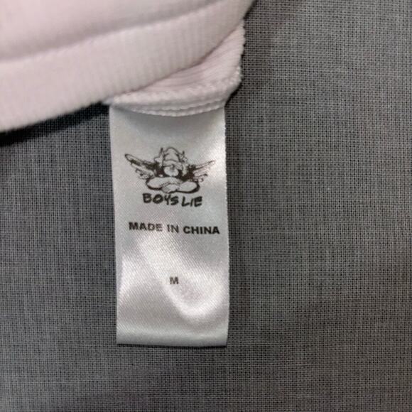 Boys Lie Rebel Drawstring White Shorts – Size Medium Loungewear Comfy Edgy Short - Picture 13 of 15